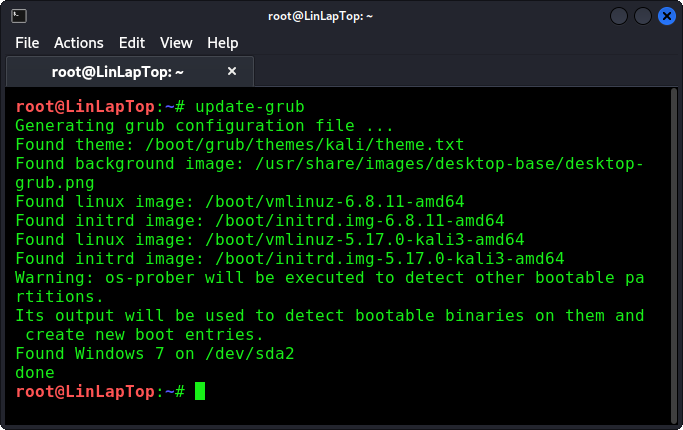 update-grub
